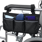 車椅子用バッグ 車イス用 収納ポケット ポーチ ベビーカーバッグ ファスナー付き 収納ケース 小物入れ 薄型 小物整理 財布 保険証 スマホ 介護 育児