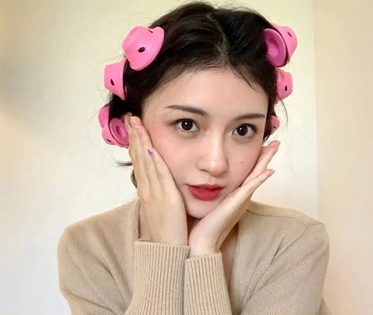 ヘアカーラー 10個入り レディース 女性 シリコン 手巻きカーラー 商品画像3
