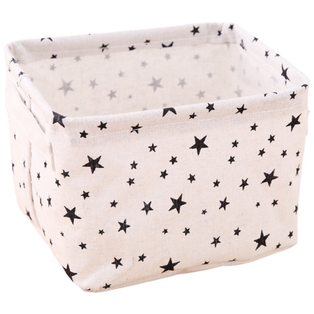 収納バスケット 布製カゴ 収納ボックス 小物入れ 20×14cm 持ち手つき スター バリエーション画像