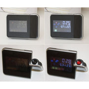 多機能電子時計 プロジェクター LED 温湿度計 電子時計 アラーム 天気 投影 卓上 スタンド プロジェクター カレンダー 曜日 リビング 寝室 玄関 便利 コンパクト 温度計 湿度計 置時計 置き時計 シンプル ブラック ホワイト プレゼント ギフト