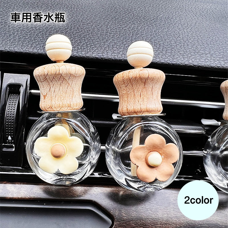 車用香水瓶 芳香剤ボトル カー用品 カーアクセサリー ボトル 花 商品画像
