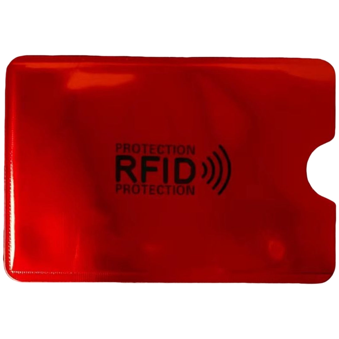 スキミング防止 カードケース RFID磁気防止 スリーブ 磁気データ カード情報保護 レッド バリエーション画像