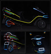 反射テープ 8m リフレクター ステッカー シール バイク用品 カー用品 ドレスアップ用品 夜間 安全対策 マウンテンバイク バイク 自転車 サイクリング 車 追突防止 セーフティーグッズ 警告 反射板 カラフル
