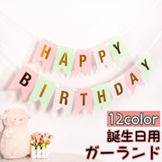 ガーランド フラッグ 三角旗 誕生日 バースデー HAPPY BIRTHDAY 壁飾り メモリアル イベント パーティー インテリア お祝い 可愛い
