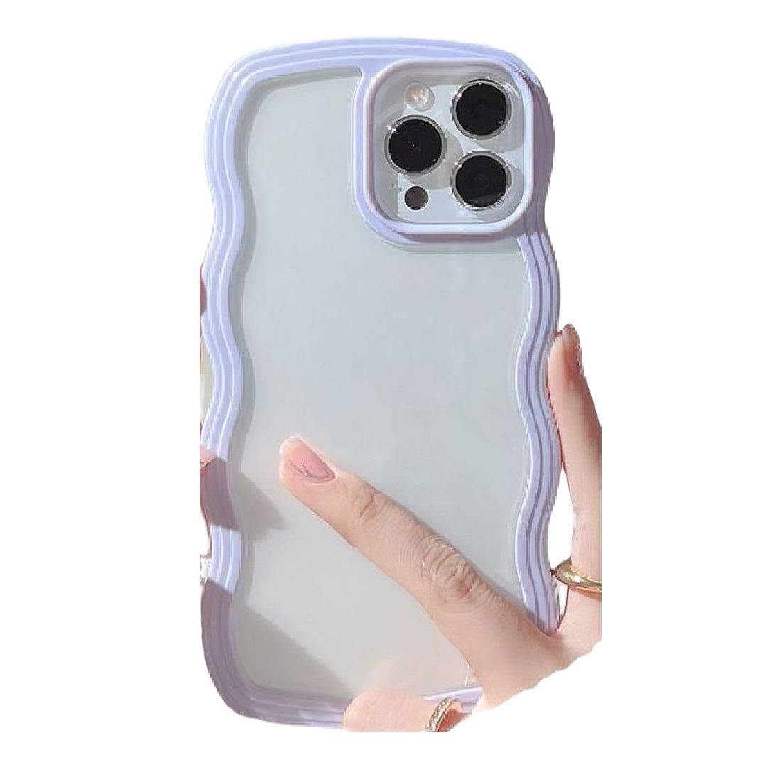 iPhone用ケース iPhone用カバー スマホケース スマホカバー クリア 透明 背面保護 耐衝撃 傷予防 傷防止 ウェーブ型 携帯ケース 保護カバー パステルカラー iPhone16 iPhone16Pro iPhone15 15Pro  iPhone13 iPhone14 14Pro アイフォン用ケース スマートフォンケース