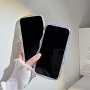iPhone用ケース iPhone用カバー スマホケース スマホカバー クリア 透明 背面保護 耐衝撃 傷予防 傷防止 ウェーブ型 携帯ケース 保護カバー パステルカラー iPhone16 iPhone16Pro iPhone15 15Pro  iPhone13 iPhone14 14Pro アイフォン用ケース スマートフォンケース