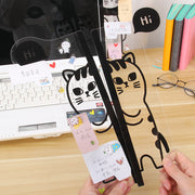 メモボード 付箋ボード モニター用 パソコン PC ディスプレイ 左側 右側 ネコ 猫 ねこ パンダ ライオン ウシ 牛 アニマル 動物 かわいい おしゃれ 便利