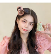 手巻きカーラー ヘアカーラー レディース ヘアアレンジ 前髪 巻き髪 スタイリング ふんわり シンプル くすみカラー 幅広 ゆる巻き ウェーブ 簡単 手軽 家庭用 女性用
