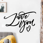 ウォールステッカー ウォールシール 英字 英文 筆記体 Loveyou ハート 壁紙シール ステッカー シール 壁面装飾 壁装飾 装飾 飾り付け PVC 可愛い かわいい キュート お洒落 おしゃれ オシャレ 綺麗 インテリア ウォールデコレーション デコレーション 模様替え 壁 リビング 寝室 パーティー サプライズ 簡単 雑貨 小物