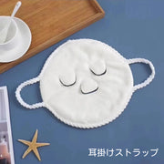 フェイスマスク フェイスタオル 蒸しタオル 耳掛け バックストラップ ゴムバンド 3穴 呼吸穴 保湿 保冷 ホット クール 美容 スキンケア