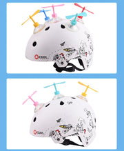 自転車用アクセサリー ヘルメットアクセサリー 子供 プロペラ 3枚 2枚 吸盤付き 可愛い 面白い 個性的 くるくる パーツ