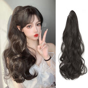 ポイントウィッグ ヘアウィッグ 部分ウィッグ つけ毛 レディース 女性 ポニーテール クリップ式 挟むだけ ロングヘア パーマ 巻き髪 カール ウェーブ イメチェン ゆるふわ 可愛い おしゃれ コスプレ