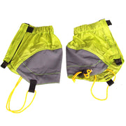 ゲイター フットカバー アウトドア用品 登山ゲイター 足カバー レッグカバー ハイキング スキー スノボ 防寒対策 防水 防砂 防泥 登山用品 ヒル対策 虫さされ対策 ミドル丈 収納袋付き 持ち歩き 持ち運び コンパクト 軽量 黒 黄 青 橙