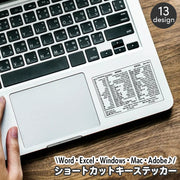 ショートカットキー ステッカー パソコンアクセサリー シール Windows Mac Chromebook word excel Adobe Illustrator Photoshop Premere InDesign Audition Lightroom キーボードアクセサリー 便利 PC用品
