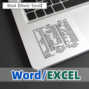 ショートカットキー ステッカー パソコンアクセサリー シール Windows Mac Chromebook word excel Adobe Illustrator Photoshop Premere InDesign Audition Lightroom キーボードアクセサリー 便利 PC用品