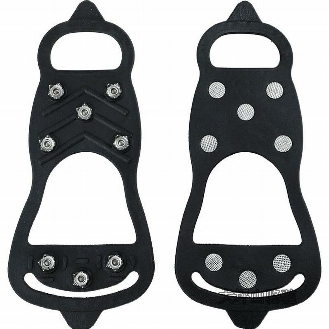 アイゼン スノースパイク 左右セット アイスグリップ トレッキング 靴底用 滑り止め 8本爪 伸縮性 転倒防止 簡単装着 取り付け簡単 登山 雪道 路面凍結