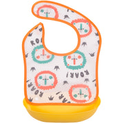 お食事用エプロン ビブ ベビー用 赤ちゃん 新生児 ポケット付き 受け皿付き 防水 折りたたみ 水洗い可 動物 アニマル かわいい