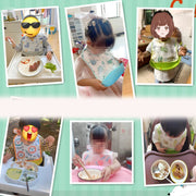 お食事用エプロン ビブ ベビー用 赤ちゃん 新生児 ポケット付き 受け皿付き 防水 折りたたみ 水洗い可 動物 アニマル かわいい