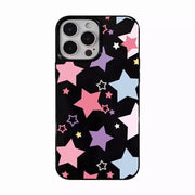 スマホケース スマホカバー iPhoneケース iPhoneカバー キズ防止 汚れ防止 背面保護 スマートフォンケース 星 スター カラフル かわいい