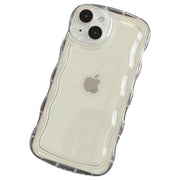 iphone用ケース アクスタ 収納 スマホケース ウェーブ うねうね iPhone17用 16用 Pro用 Plus用 ProMax用 Air用 アクスタ収納ケース 韓国 クリア 可愛い アクキー 波型 透明 推し活 おしゃれ
