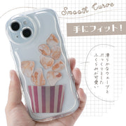 iphone用ケース アクスタ 収納 スマホケース ウェーブ うねうね iPhone17用 16用 Pro用 Plus用 ProMax用 Air用 アクスタ収納ケース 韓国 クリア 可愛い アクキー 波型 透明 推し活 おしゃれ