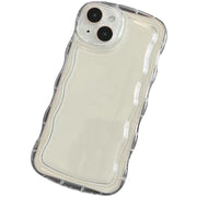 iphone用ケース アクスタ 収納 スマホケース ウェーブ うねうね iPhone15用 Plus pro max iPhone14用 iPhone13用 iPhone12用 11用 アクスタ収納ケース 韓国 クリア 可愛い アクキー 波型 透明 推し活 おしゃれ