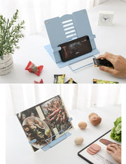 ブックスタンド 卓上 本立て 書見台 本スタンド タブレットスタンド ブックホルダー ブックレスト 折りたたみ 角度調節可能