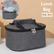 ランチバッグ 保温バッグ 保冷バッグ お弁当バッグ ランチトート 持ち運び ファスナー 防水 無地 単色 持ち手付き 日用品雑貨 お弁当グッズ シンプル カジュアル おしゃれ お出かけ 通勤 通学 買い物 アウトドア キャンプ ピクニック 灰