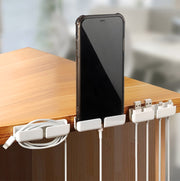 ケーブルホルダー 3個セット 配線整理 両面テープ すっきり コード 充電ケーブル 整理整頓 貼り付け 簡単取り付け デスク周り パソコン周辺 クリア 透明 無地 単色 シンプル