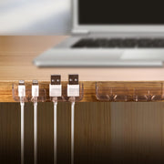 ケーブルホルダー 3個セット 配線整理 両面テープ すっきり コード 充電ケーブル 整理整頓 貼り付け 簡単取り付け デスク周り パソコン周辺 クリア 透明 無地 単色 シンプル