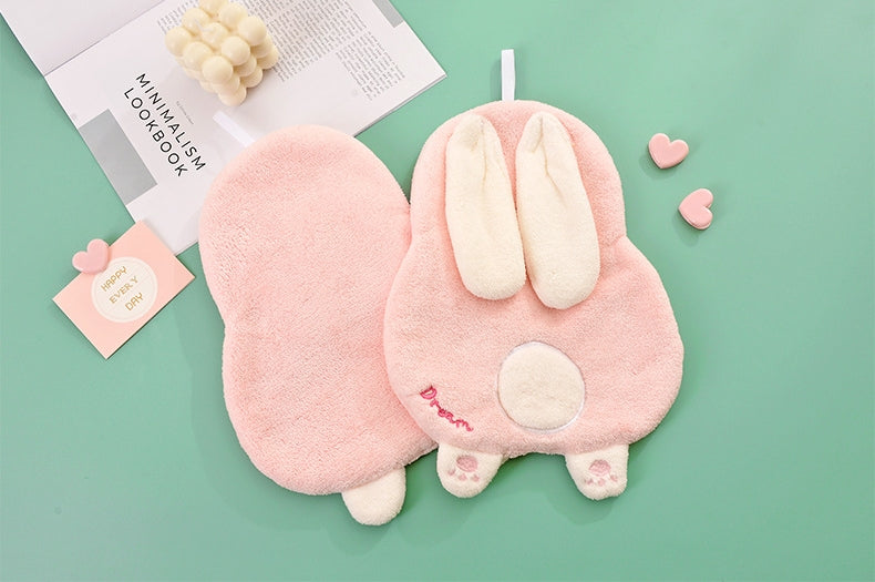 ハンドタオル ループ付き お手拭き 吊り下げ 引っ掛け ウサギ 商品画像3