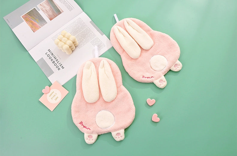 ハンドタオル ループ付き お手拭き 吊り下げ 引っ掛け ウサギ 商品画像4