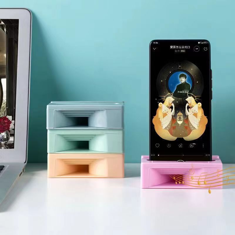 スマホスピーカー スマホスタンド 電源不要 置くだけ 縦置き 横置き 商品画像3