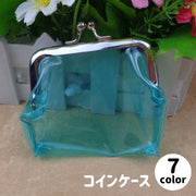 がま口 コインケース 小銭入れ ポーチ クリア 透明 小物入れ ミニ財布 コスメポーチ レディース キッズ 子ども用 シンプル カラフル