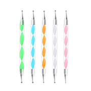 ドットペン 5本セット 0.5mm 1mm 1.5mm 2mm 2.5mm ドット棒 ジェルネイル ネイルアートツール マニキュア