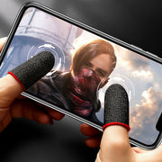 スマホ用 指サック 2個セット 1ペア フィンガーキャップ ゲーム 操作性アップ 指カバー 指紋防止 手汗対策 滑り止め 防滑 ゲーミング 薄手 通気性 好感度
