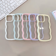 スマホカバー スマホケース ウェーブ レディース 女性 メンズ 男性 ユニセックス 男女兼用 スマホ関連雑貨 波型 ウェーブ 透明 クリア ホワイト ピンク ブラック シンプル カジュアル かわいい キュート iPhoneとの互換品