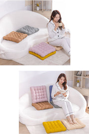 座布団 クッション 単品 1個 40×40cm スクエア 四角 チェアクッション フロアクッション 厚手 インテリア雑貨 チェアパッド 単色 無地 椅子用 ソファークッション リビング ソファ ダイニング もこもこ かわいい ふんわり ふわふわ シンプル おしゃれ