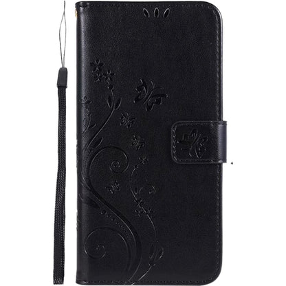 iPhone用ケース スマートフォンケース スマホカバー アイフォンケース 手帳型 花 ブラック バリエーション画像