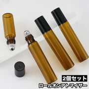 アトマイザー ロールオン 2個セット 詰め替え容器 3ml 5ml 10ml ミニボトル 半透明 コスメ 香水 アロマ オイル 化粧水 塗る 持ち歩き 携帯用