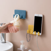 ウォールフック スマホホルダー 充電スタンド 壁掛け キーフック 鍵掛け 粘着テープ 穴あけ不要 取り付け簡単 コード巻き ケーブル収納 小物掛け 引っ掛け 壁面 シンプル 玄関 洗面所