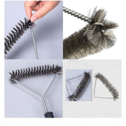 網用ブラシ バーベキューブラシ クリーニングブラシ アウトドア 清掃用具 掃除用具 三角 ブラシ グリル コンロ 鉄板 BBQ バーベキューグリル 掃除ツール ワイヤーブラシ 持ち運び 磨く 削る 汚れ取り 多用途 焦げ取り 便利 コンパクト