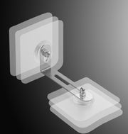 キャビネットストッパー 単品 壁面固定器具 家具転倒防止用品 防災グッズ 地震対策 戸棚 ロッカー 本棚 食器棚 タンス 貼付け式 穴あけ不要