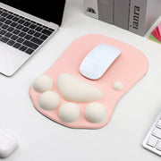マウスパッド リストレスト付き 猫 肉球 猫の手 パソコン PCグッズ シリコン ネコ 手のひら にくきゅう おしゃれ かわいい 可愛い 会社 オフィス リモートワーク マウス用パット PCアクセサリー
