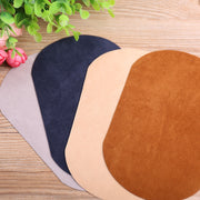 ひじあて 単品 1枚 ひざあて 肘あて 膝あて ワッペン アイロン接着 補修布 補修パッチ 補強 リメイク 楕円型 無地 スエード調 シンプル おしゃれ 手芸 ハンドメイド カラバリ豊富
