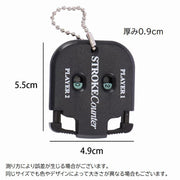 ゴルフスコアカウンター ゴルフ用品 ラウンドアクセサリー 2プレイヤー カウンター スコアキーパー アナログ キーホルダー コンパクト ブラック