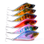 ハードルアー ミノープラグ 釣り針付き 釣り具 6cm 疑似餌 偽餌 フック付き 小魚デザイン 3Dアイ 軽量 カラフル 海釣り 川釣り 海水 淡水 釣り用品 フィッシング用品 アウトドア
