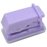 ミニ穴あけパンチ 1つ穴 単穴 直径6mm パンチ 文具 ステーショナリー 便利 携帯 学校 ルーズリーフ ファイル かわいい 可愛い シンプル パステルカラー 緑 ピンク 黄 紫