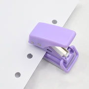 ミニ穴あけパンチ 1つ穴 単穴 直径6mm パンチ 文具 ステーショナリー 便利 携帯 学校 ルーズリーフ ファイル かわいい 可愛い シンプル パステルカラー 緑 ピンク 黄 紫