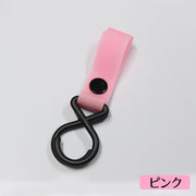 ベビーカー用フック 同色2個セット バギーフック 荷物掛けフック 無地 マジック テープ シンプル カラバリ豊富 簡単取り付け 便利 買い物 ベビーカーグッズ 黒 ピンク 赤 青 紫 緑 ローズ 黄色 オレンジ